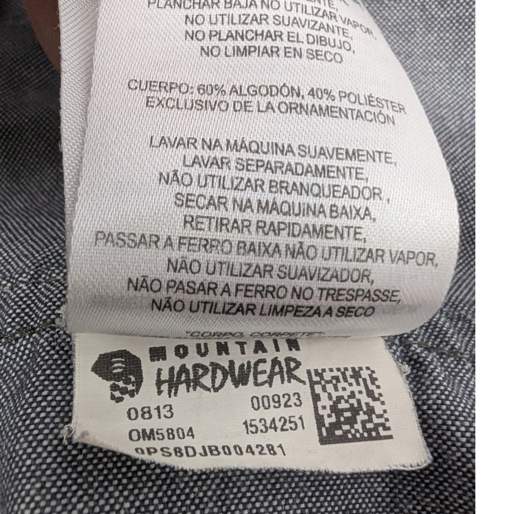 Mountain Hardware Men's XL Gray Breathable Trail Short Sleeve Button Up Shirt - Picture 14 of 14
